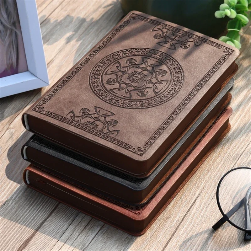 Vintage Leather Journal Notebook - 2026 Novo Caderno de Couro Vintage