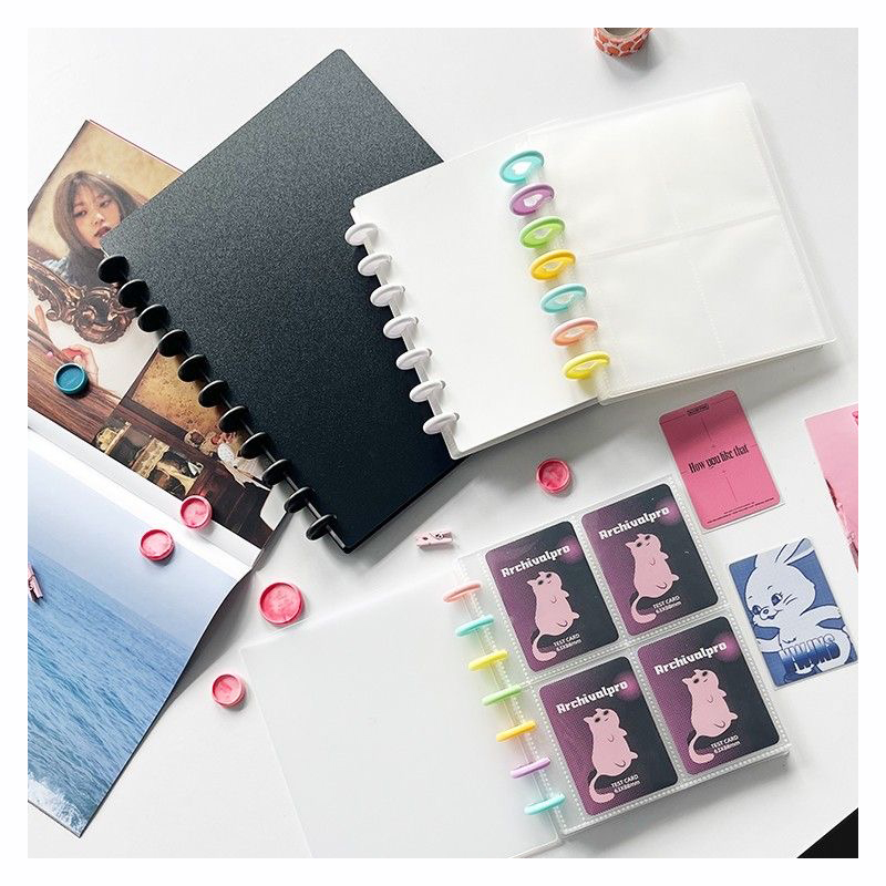 Kpop Photo Card Binder 3 Inch - 10 folhas a5 cogumelo buraco pasta