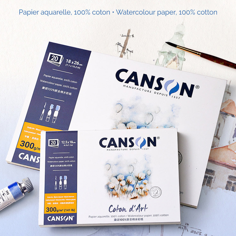 Stationery Books - Caderno de aquarela quadrado, papel de