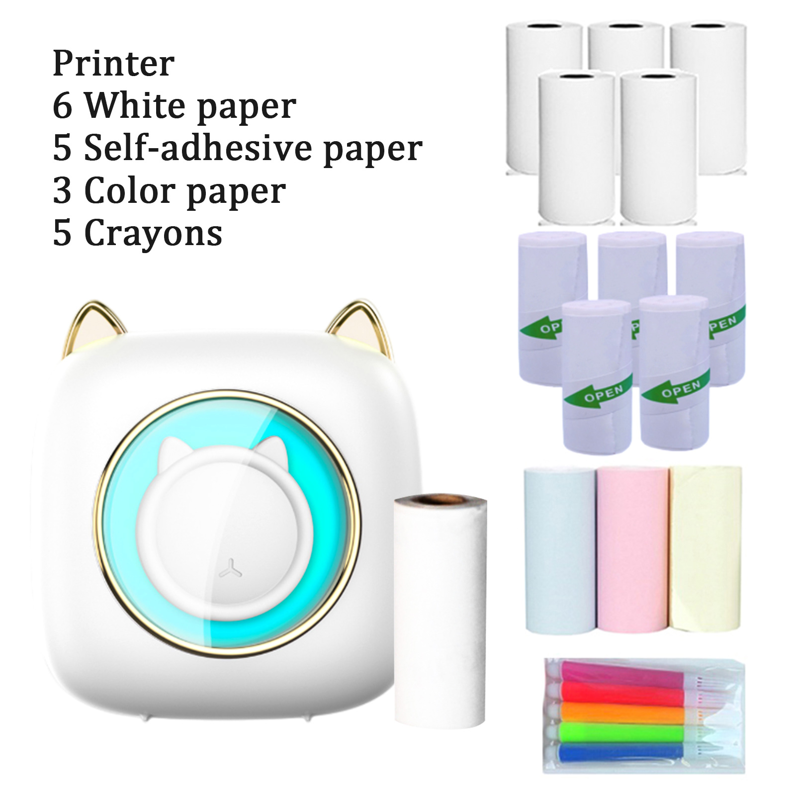 【Novo】C23 Máquina de Impressor - Mini Pocket Thermal Printer Paper Roll avaliação e preço
