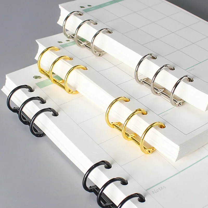 2 pçs/set metal livro anéis ar - Stationery Books avaliação e preço