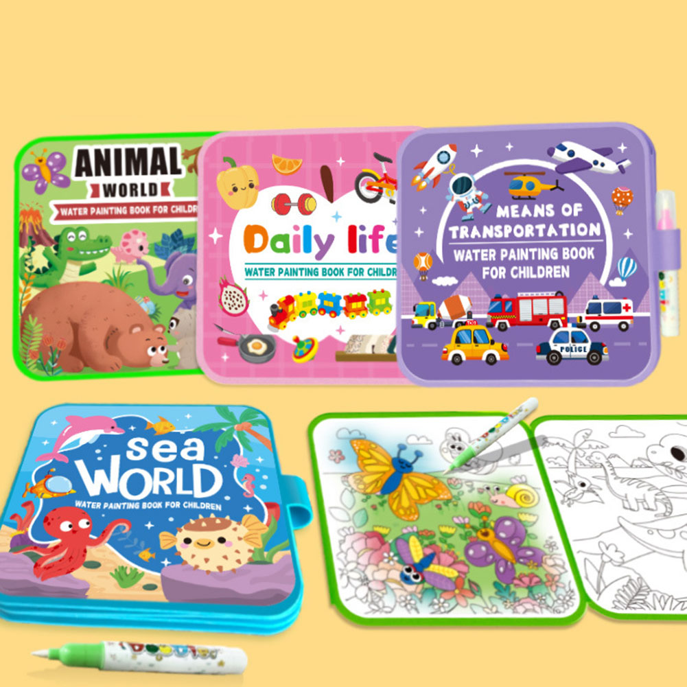 Crianças magics água livros pa - Reusable Water Magic Coloring Book avaliação e preço