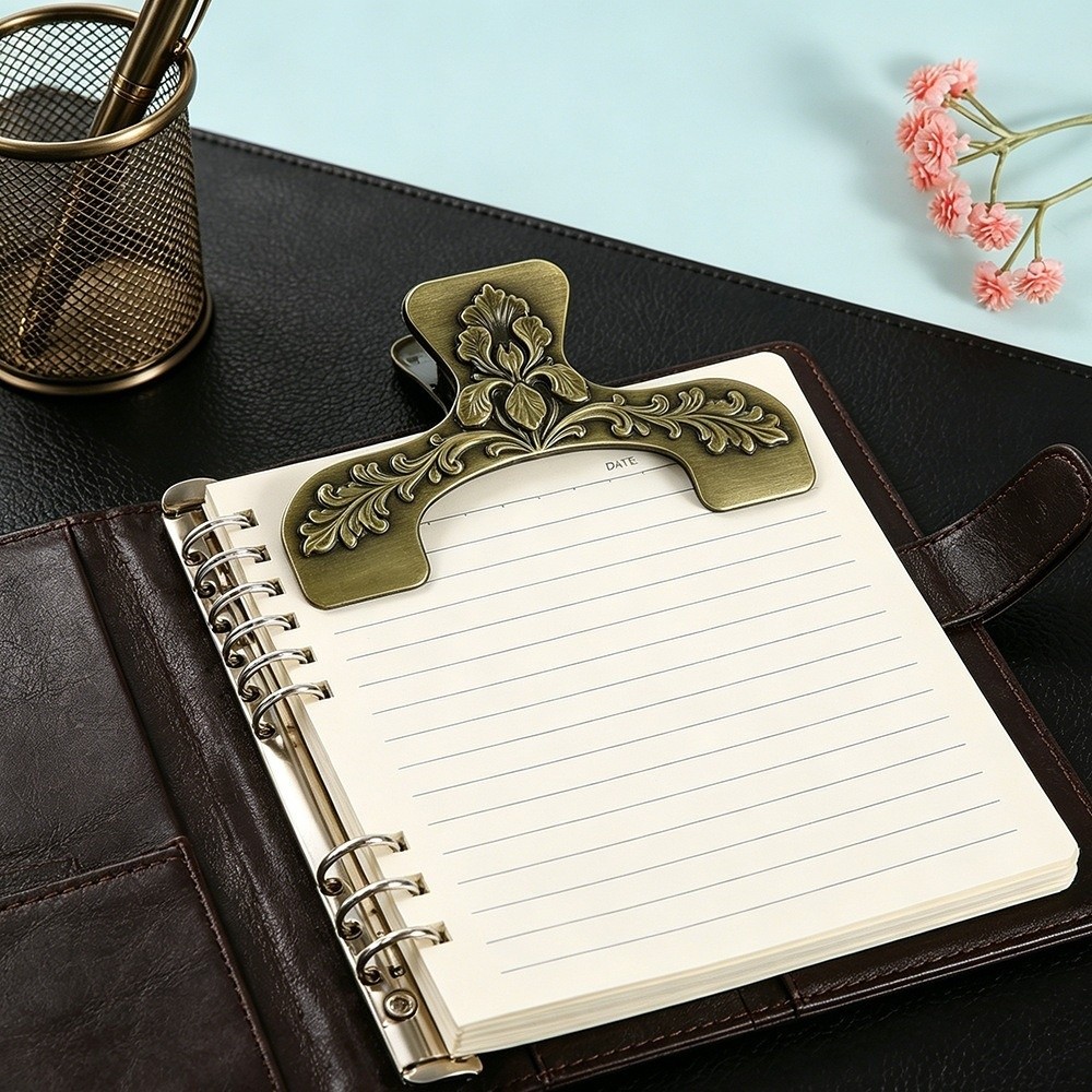 Clipes de metal entalhados com - Stationery Books avaliação e preço
