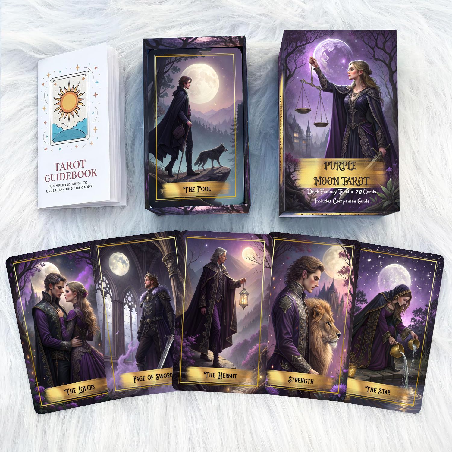 Baralho de Cartas de Tarô Purp - Tarot Deck With Guidebook avaliação e preço
