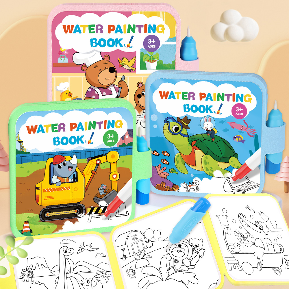 Livro Mágico de Pintura com Ág - Reusable Water Magic Coloring Book avaliação e preço
