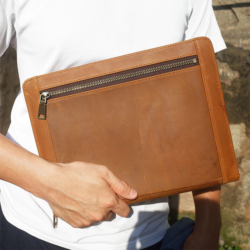 Organizador de Portfólio em Co - Vintage Leather Journal Notebook avaliação e preço